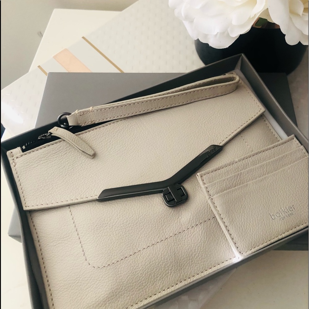 🎀 Botkier Valentina Leather Wristlet & Card Holder